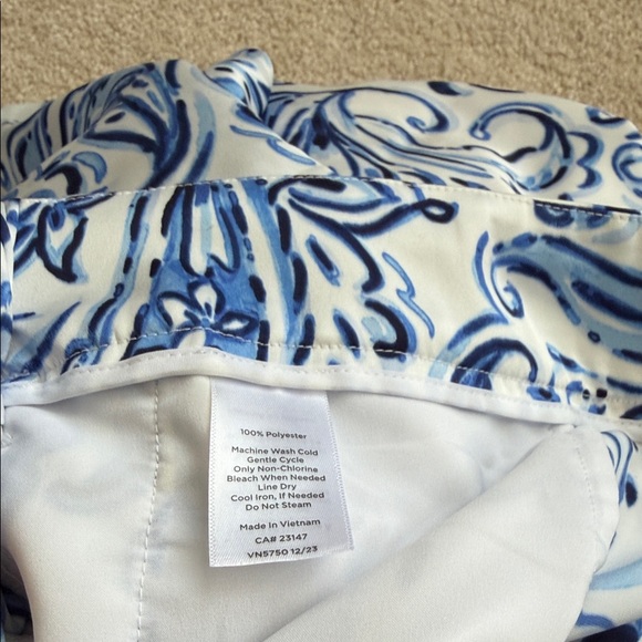 Talbots Floral Blue and White Pants - Picture 5 of 6